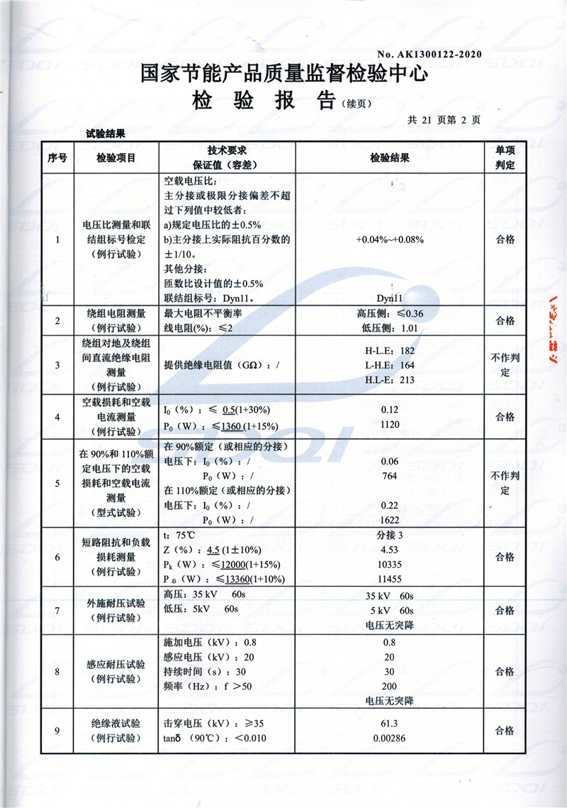 高低压试验报告-S11-1250荣成荣成荣成油浸式变压器-2.jpg